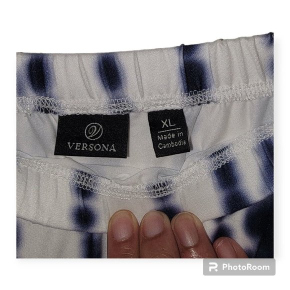 Versona Womens Blue And White Tie Dye A Line Maxi Skirt Size XL - Picture 3 of 4